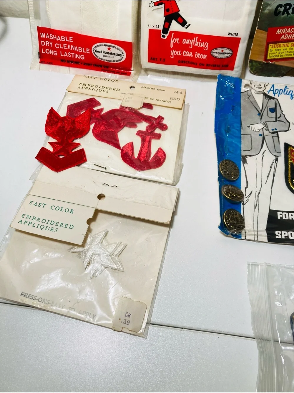 Vintage Bondex Iron-On Patches & Sewing Notions